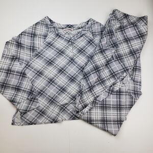 Victoria's Secret Gray Plaid Pajama Set